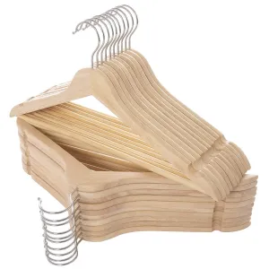 ELONG HOME Wooden Suit Hangers 30 Pack