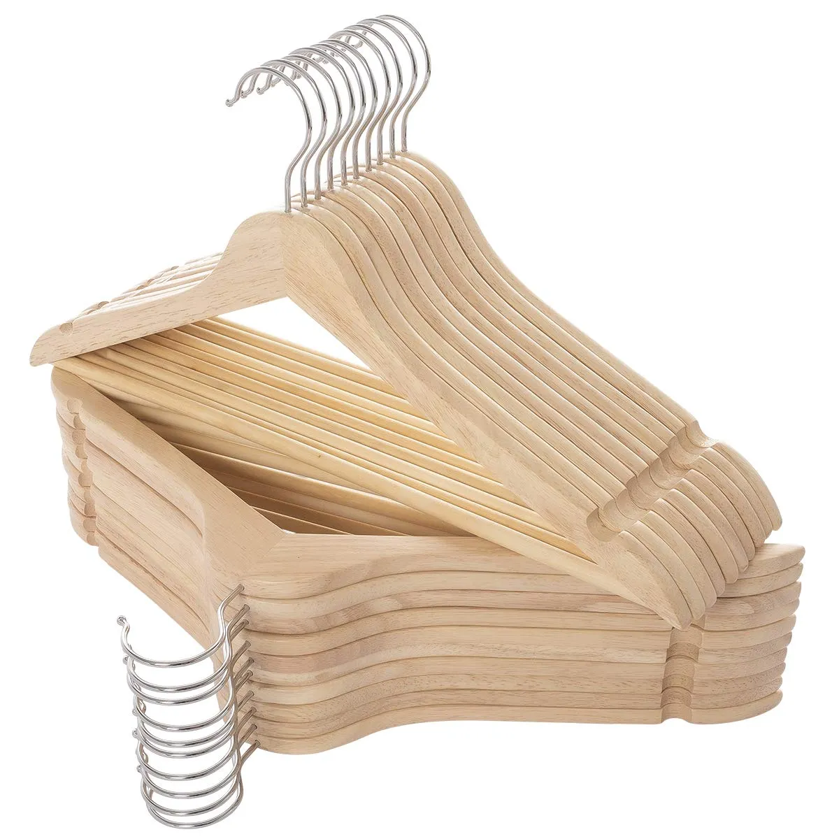 ELONG HOME Wooden Suit Hangers 30 Pack
