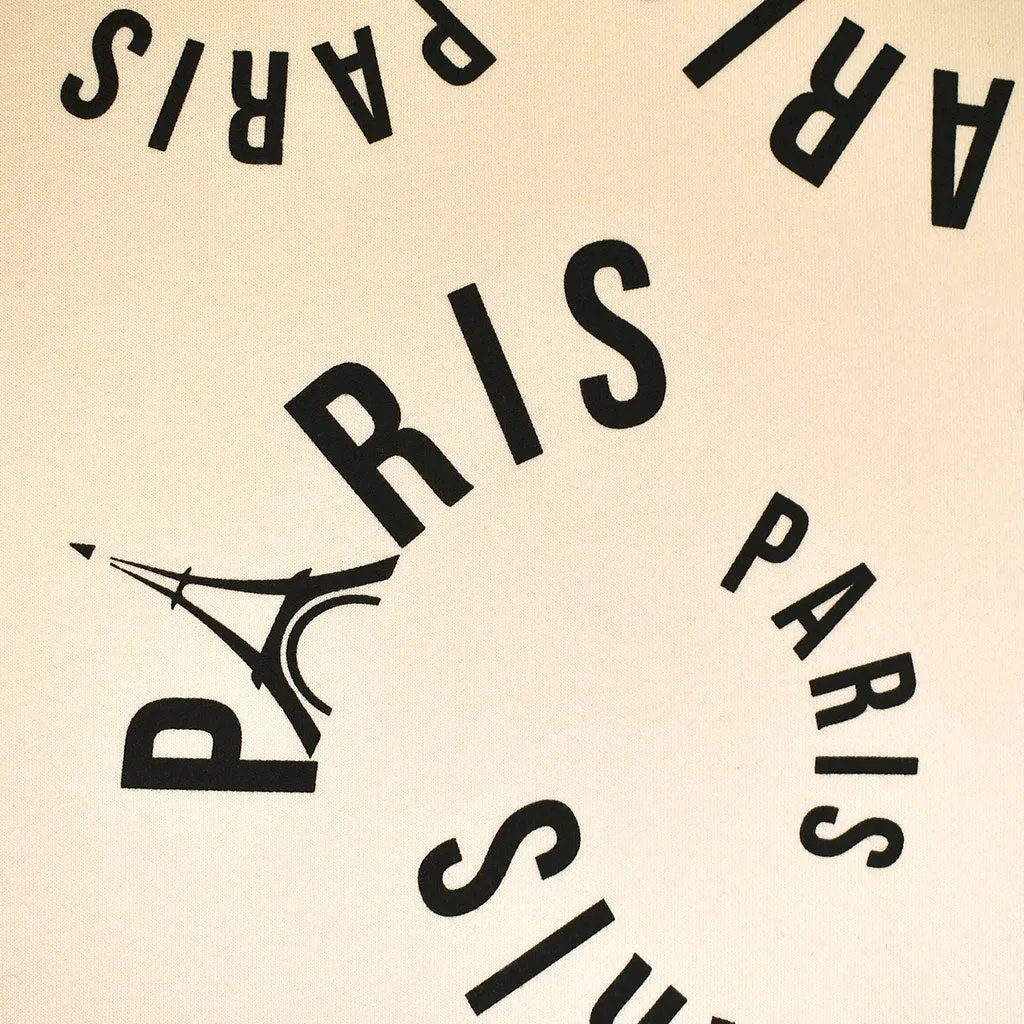 Paris Organic Cotton Blend Sweatshirt Fleece Cream
